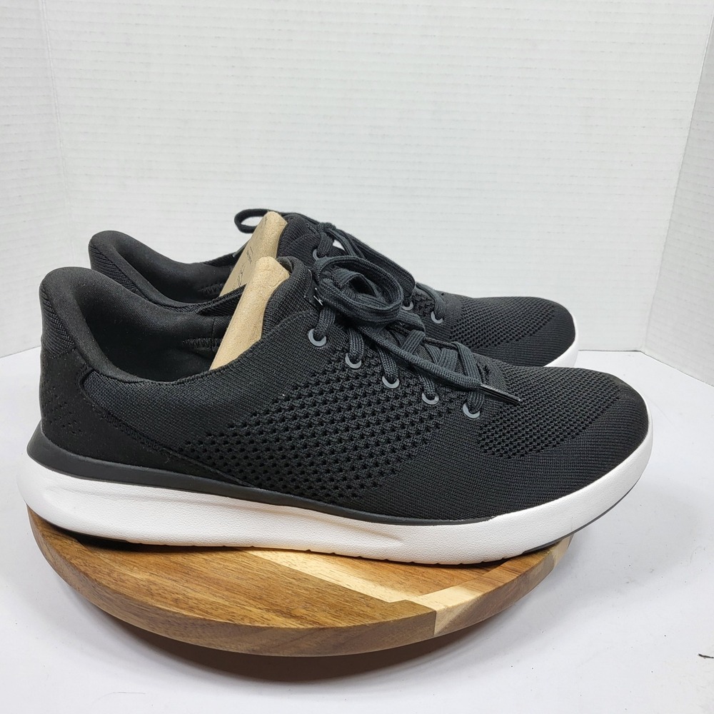 Kizik Lima Sneakers Mens 10.5 Black New Hands Free Knit Slip On DLIMMB041051D